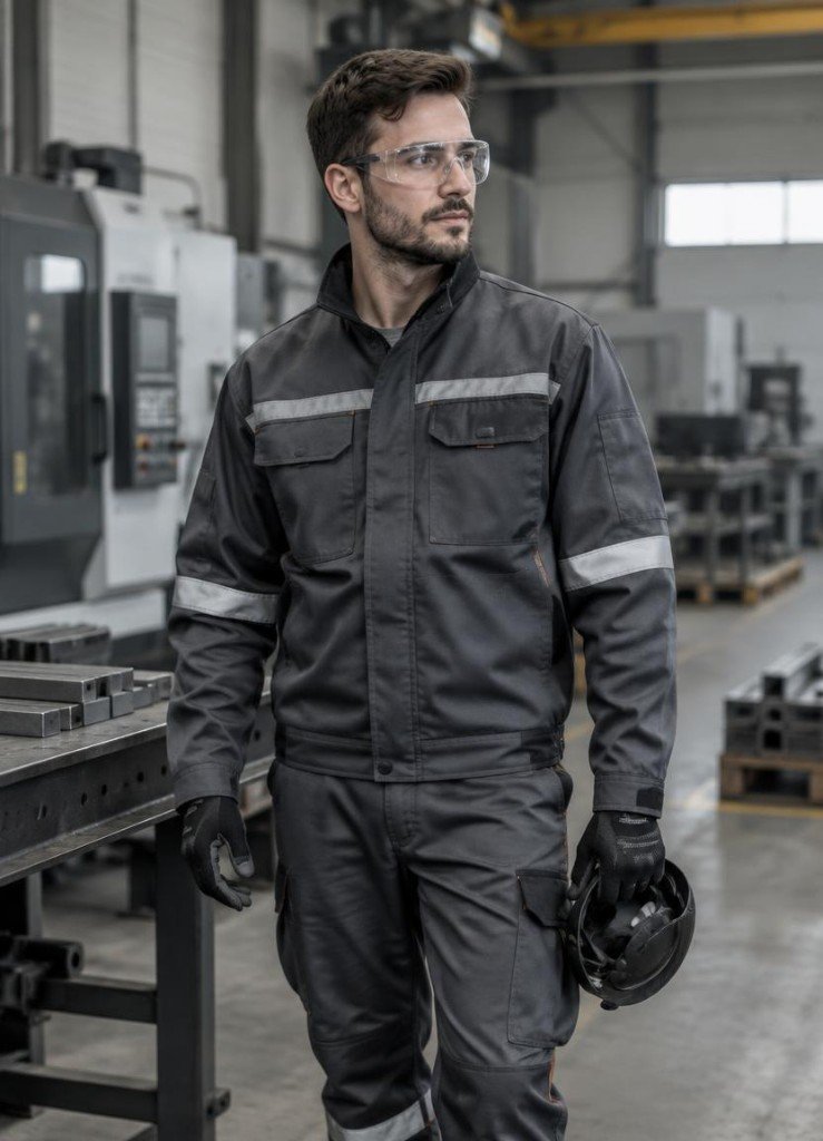 Profissional em uniforme industrial — imagem ilustrativa